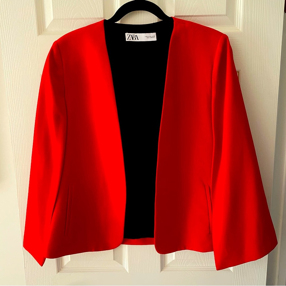 Zara Cape Sleeve Blazer